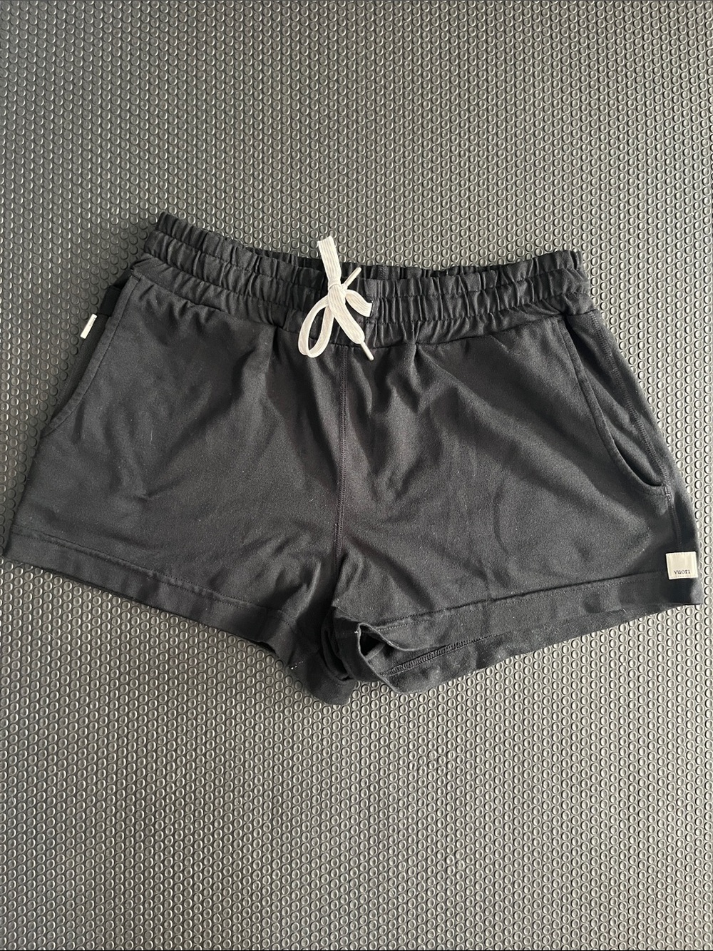 Vuori Black Shorts with White Drawstring